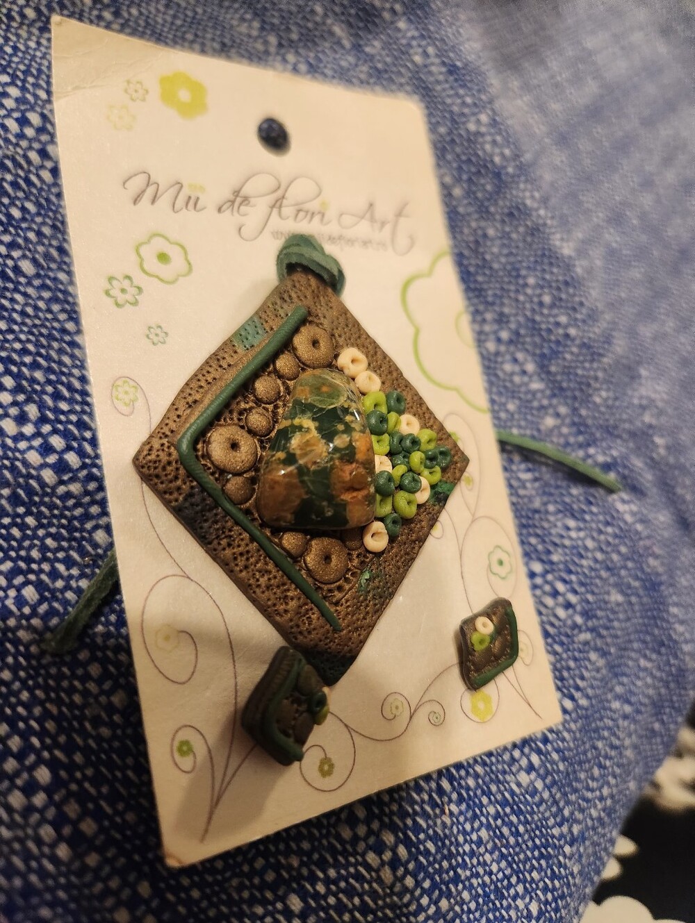 🚨Mii De Flori Art Pendant & Earrings Set - Picture 3 of 5